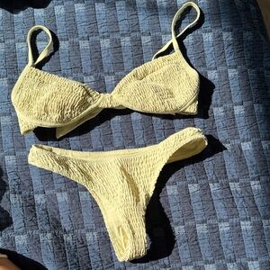 Blackbough Light Yellow/green Textured Bikini